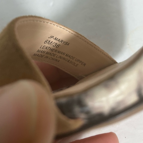 Jessica Simpson Brown Snakeskin Print Suede Strap High Heels NWOT - Picture 10 of 10